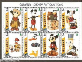 Guyana Walt Disney Antique Toys Mickey Mouse Donald MNH # 9153