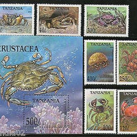 Tanzania 1994 Crabs Insect Amphibians Animal Fauna Sc 1295-1302 7v+ M/s MNH # 6218