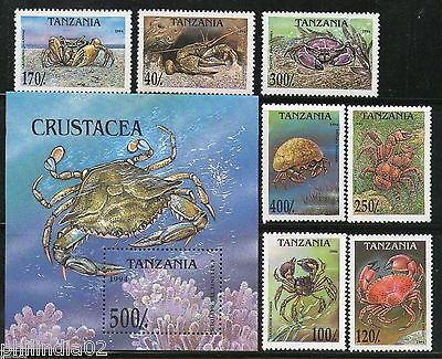 Tanzania 1994 Crabs Insect Amphibians Animal Fauna Sc 1295-1302 7v+ M/s MNH # 6218