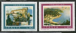Italia 1974 Tourism Painting Tourist 2v MNH # 1270