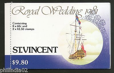 St. Vincent 1981 Princess Diana & Charles Royal Wedding $9.80 Booklet MNH # 3560