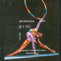 Nicaragua 1987 Rythnmic Gymnastics Games Sport Sc 1653 S/s Cancelled ++1691