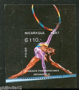 Nicaragua 1987 Rythnmic Gymnastics Games Sport Sc 1653 S/s Cancelled ++1691