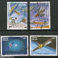 India 2000 India's Space Programme Satellite Orbit 4v Phila-1785a Used Set