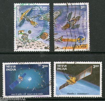 India 2000 India's Space Programme Satellite Orbit 4v Phila-1785a Used Set