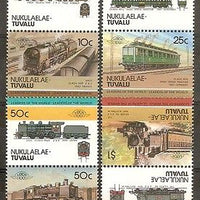 Tuvalu - Nukulaelae 1985 Locomotive Railway Train 8v MNH # 3125