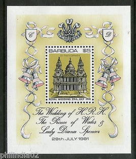 Barbuda 1981 Princess Diana Royal Wedding St. Paul's Cathedral Sc 496 MNH # 5673