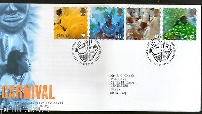Great Britain 1996 Carnival Expressionist Photographic Images Dance 4v FDC # F19