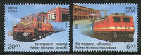 India 2013 Railway Workshop Kanchrapara & Jamalpur Locomotive Transport 2v MNH