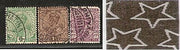 India 3 Diff KG V ½A 1A & 1A3p ERROR WMK - Multi Star Inverted Used as Scan 4035