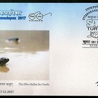 India 2017 Save Olive Ridley Sea Turtle Marine Life Reptiles Special Cover 18276