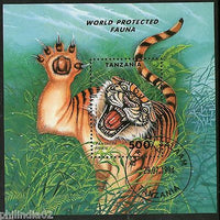 Tanzania 1994 World Protected Fauna Panthera Tiger Sc 1294 M/s Cancelled # 12694