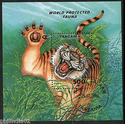 Tanzania 1994 World Protected Fauna Panthera Tiger Sc 1294 M/s Cancelled # 12694