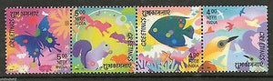 India 2003 Greetings Butterfly Bird Fish Phila-2005 Se-tenant MNH