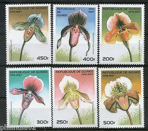 Guinea 1997 Flowers Orchid Tree Plant Flora Sc 1375-80 MNH # 13218