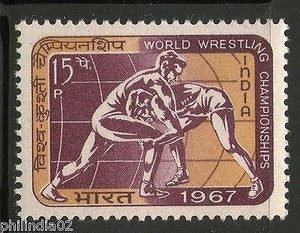 India 1967 World Wrestling Championship Sport Phila-453 MNH