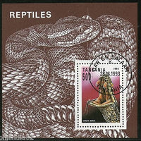 Tanzania 1993 Reptiles Snake Vipera Berus Sc 1135 M/s Cancelled ++ 12695