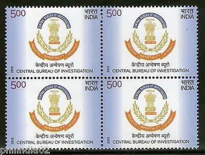 India 2013 Central Bureau of Investigation CBI BLK/4 MNH