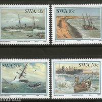 South West Africa 1987 Shipwrecks Transport Ship Boat Sc 590-93 MNH # 4416