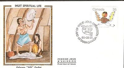 Canada 1980 Inuit Spiritual Eskimos Colorano Silk Cover # 13191