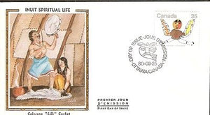 Canada 1980 Inuit Spiritual Eskimos Colorano Silk Cover # 13191