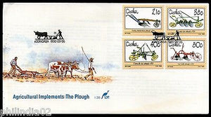 Ciskei 1990 Agricultural Implements Plough Wooden beam Plow Sc 155-58 FDC # 6426