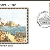 Guernsey 1983 EUROPA Tourism Boat Ship Colorano Silk Cover # 13280