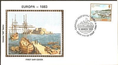 Guernsey 1983 EUROPA Tourism Boat Ship Colorano Silk Cover # 13280