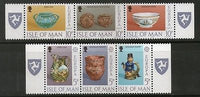 Isle of Man 1976 Europa Manx Ceramic Art Teapot Jug Bowl Sc 86-91 MNH # 13381