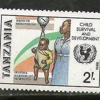 Tanzania 1986 United Nations Child Survival Campaign Weighing Scale Nurse MNH