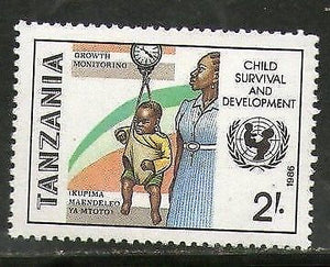 Tanzania 1986 United Nations Child Survival Campaign Weighing Scale Nurse MNH