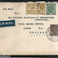 India 1934 KG V Air Mail Stamp on Cover Camp P.O to England # 1451-30