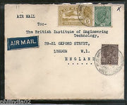 India 1934 KG V Air Mail Stamp on Cover Camp P.O to England # 1451-30