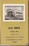 India 1969 Sermpore College Architecture Education Phila-490 Cancelled Folder