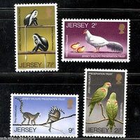 Jersey 1971 Parrot Bird Monkey Lemur Pheasant Wildlife Animal Sc 49-52 MNH #3448