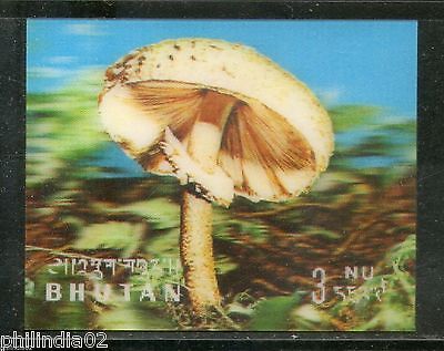 Bhutan 1973 Mushrooms Fungi Food Plant Exotica 3D Stamp Sc 154c MNH # 2343