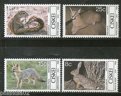 Ciskei 1982 Small Mammals Caracal Wildlife Animals Rodent Sc 42-45 MNH # 4304