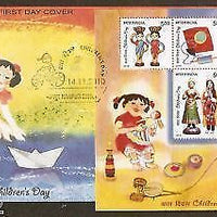 India 2010 Children's Day Doll Kite Top Phila-2649 M/s on FDC