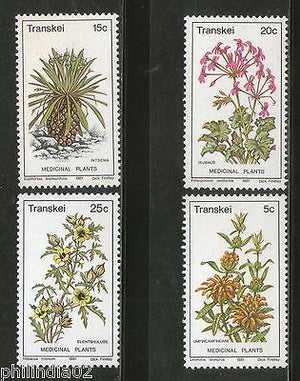 Transkei 1981 Medicinal Plants Flower Trees Flora Sc 32-35 MH # 4264