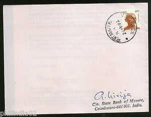 India 1996 Antarctica 15th Scientific Expedition Gandhi Cover Maitri P.O.Cancelled # 7717B