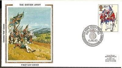 Great Britain 1983 British Army Costume Military Colorano Silk Cover # 12967