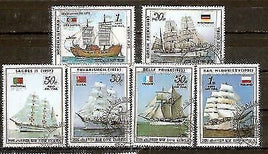 Korea 1987 Sailing Ship Flag Transport 6v Cancelled # 6148a