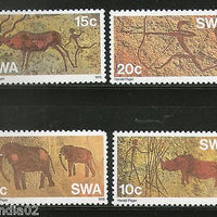 South West Africa 1976 Pre Historic Animal Rock Paintings Sc 384-7 MNH # 4300