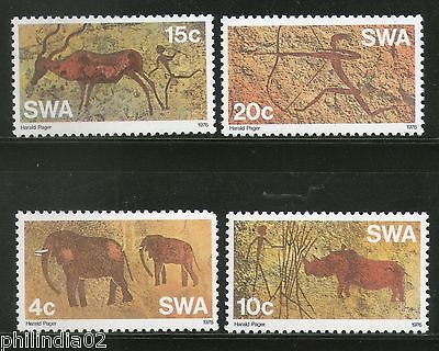 South West Africa 1976 Pre Historic Animal Rock Paintings Sc 384-7 MNH # 4300