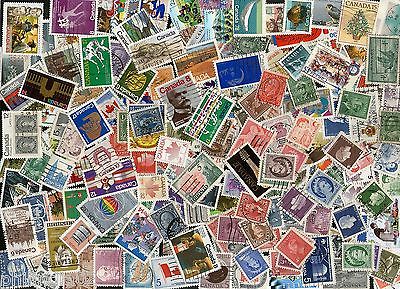 Canada 300 Diff Stamps on Butterfly Bird Ship Animal Paintings Flag Sports Used