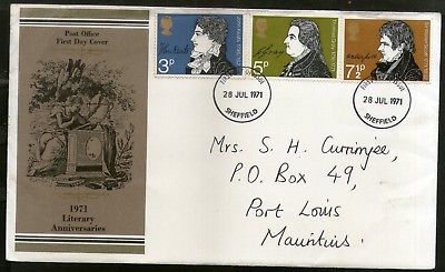 Great Britain 1971 Literacy Anniversaries Writers & their signatures 3v FDC # 94