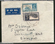 India 1940 KG VI Transport Multi Stamped Cover Kirkee Bazar to England # 1452-12