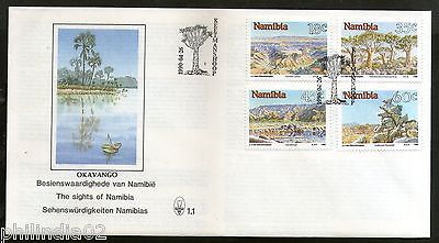 Namibia 1990 Sights of Namibia Mountains Forest Hill Sc 662-5  FDC # 16407