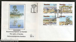 Namibia 1990 Sights of Namibia Mountains Forest Hill Sc 662-5  FDC # 16407