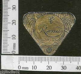 India 1950's Renu French Print Vintage Perfume Label Multi-Colour # 3362